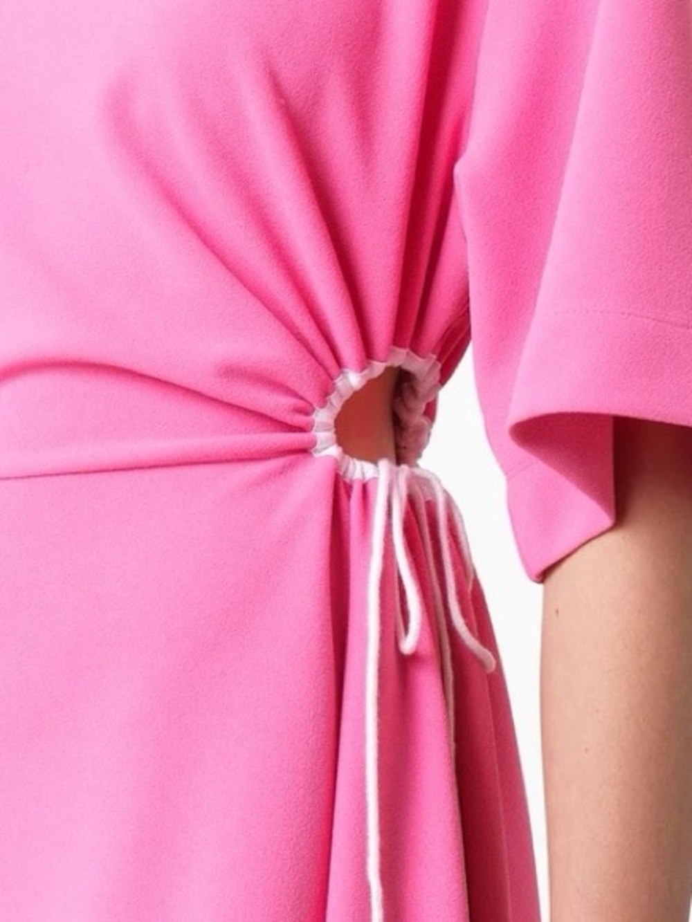 See by Chloé Cut Out Asymmetrical Pink Midi Dress - Picture 9 of 14